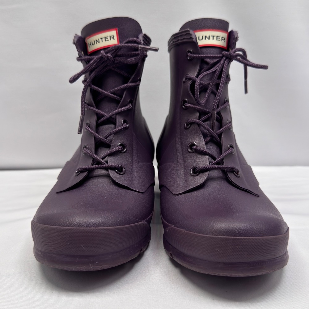 Hunter Original Lace-Up Purple Rubber Rain Boots Kids US 3B/4G EU 34 UK 2